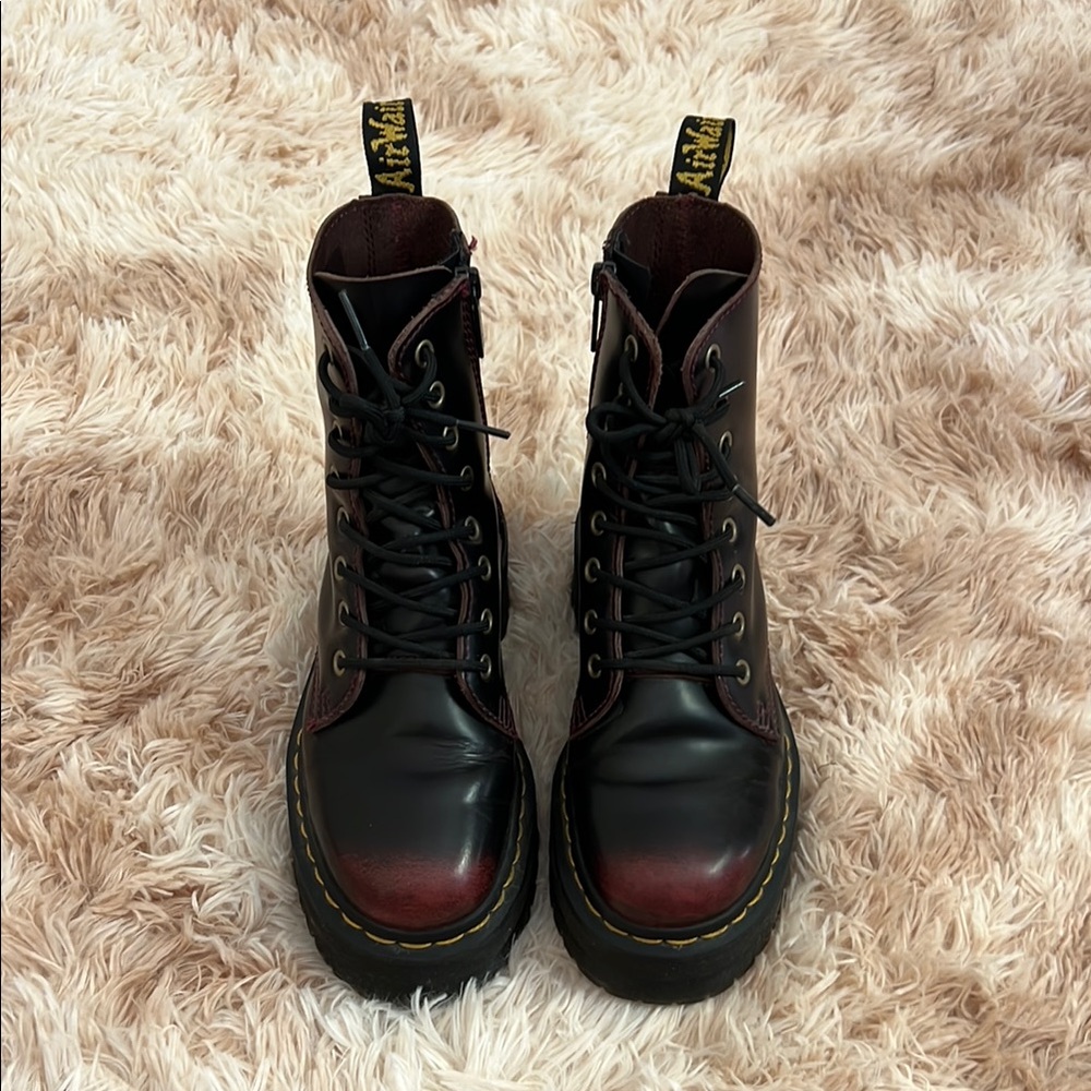 Dr. Martens Jadon Platform Burgundy Boots